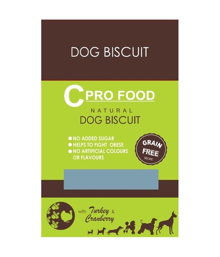 DOG BISCUIT DINDE & CRANBERRY- XL - 400 G